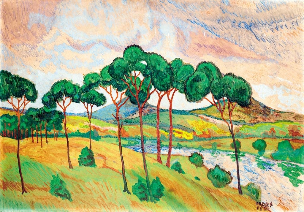 Kádár Béla (1877-1956) Landscape with River