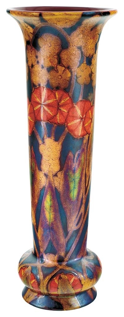 Zsolnay Vase with Circular Flower Motif, around 1900