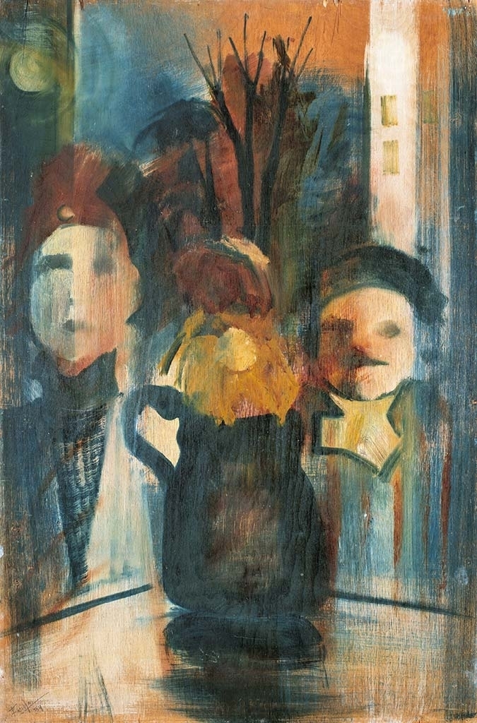 Farkas István (1887-1944) Sápadt volt (Férfi és nő ablakban), 1939