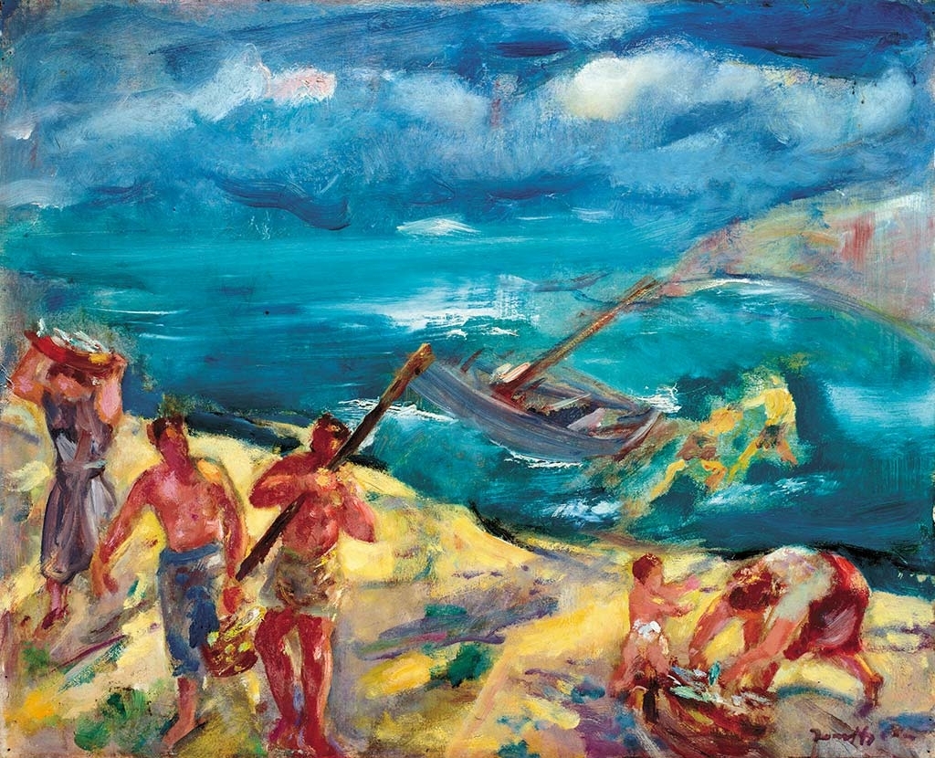 Márffy Ödön (1878-1959) Halászok, 1950-es évek