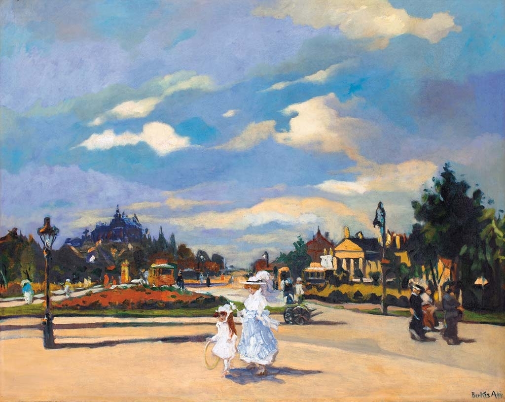 Berkes Antal (1874-1938) Springtime Walk, 1914