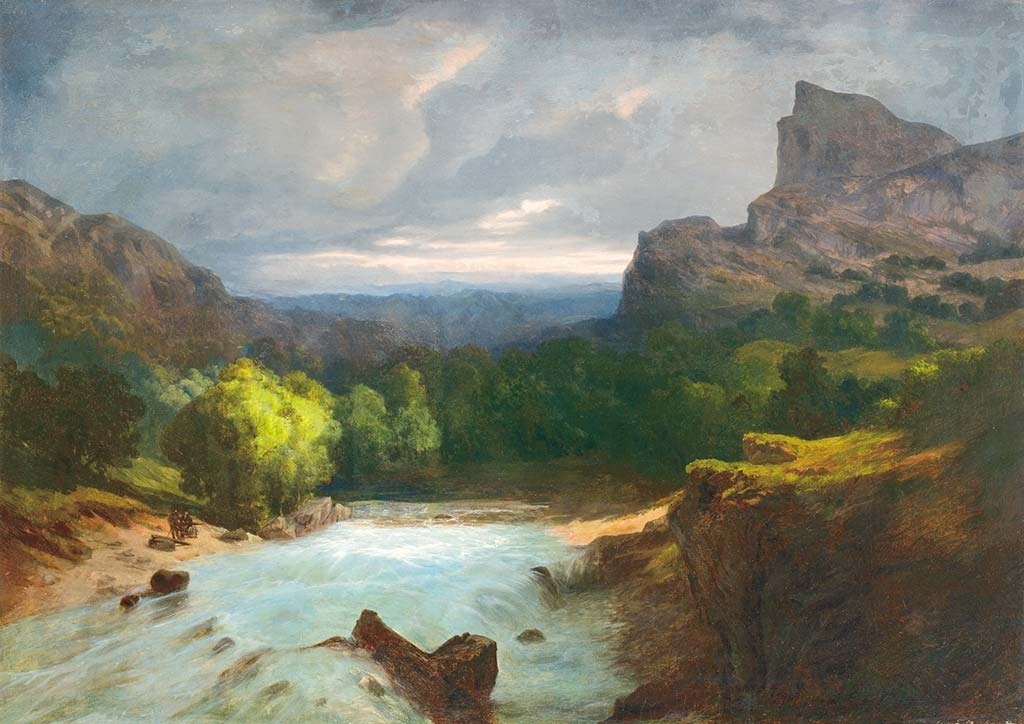 Telepy Károly (1828-1906) Mountain view, 1876