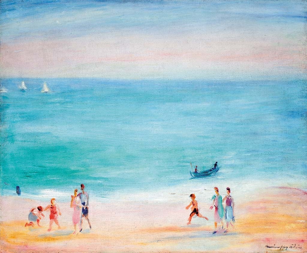 Márffy Ödön (1878-1959) Strandolók a tengerparton (tengerpart), 1931 körül