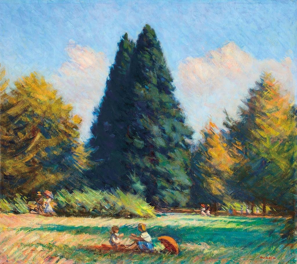 Mikola András (1884-1970) Autumn in the Park