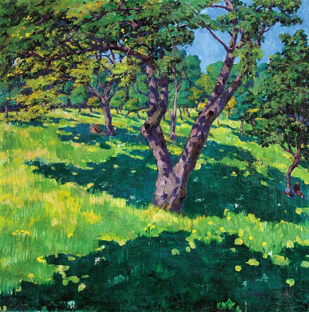 Kádár Géza (1878-1952) Hillside at Spring, 1914