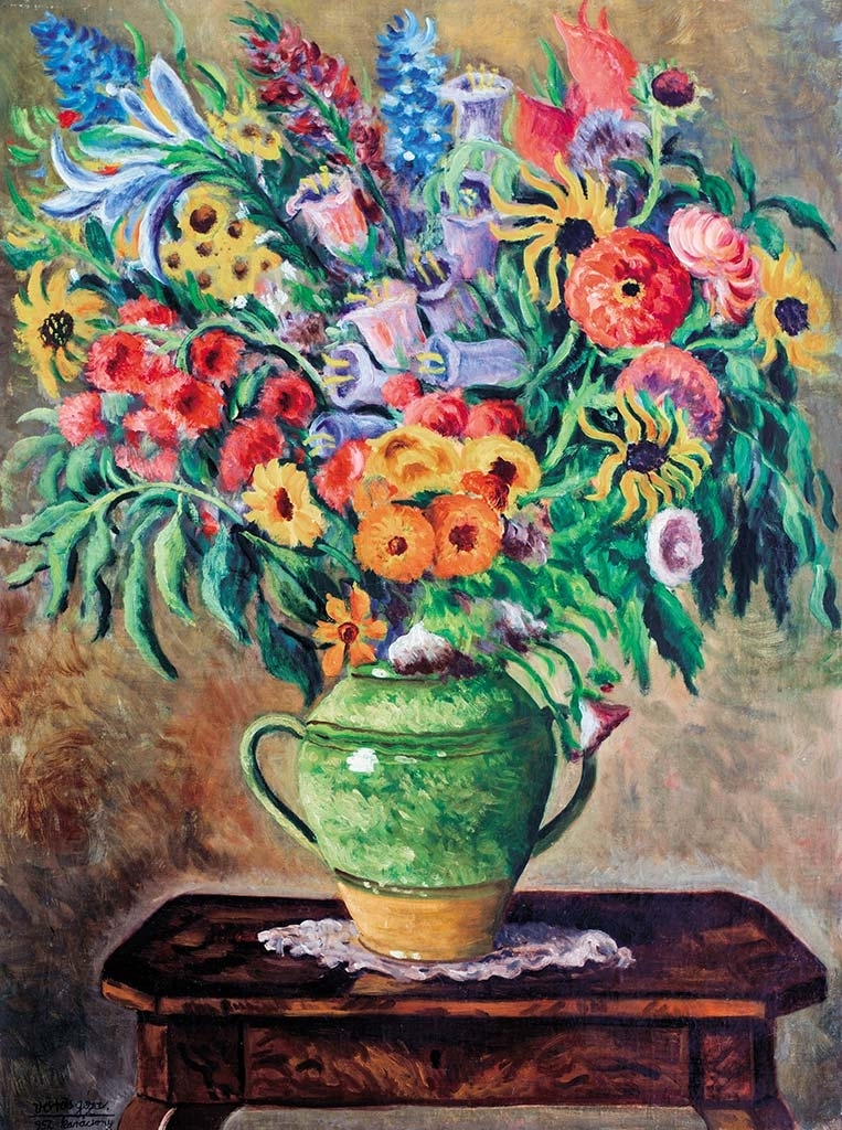 Vörös Géza (1897-1957) Still-life with Flowers, 1952