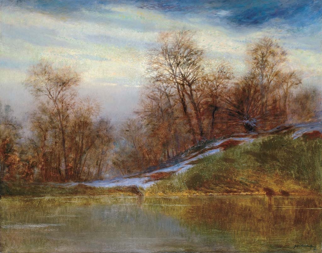 Szepesi Kuszka Jenő 1885-1948 Snowy Riverside, 1906