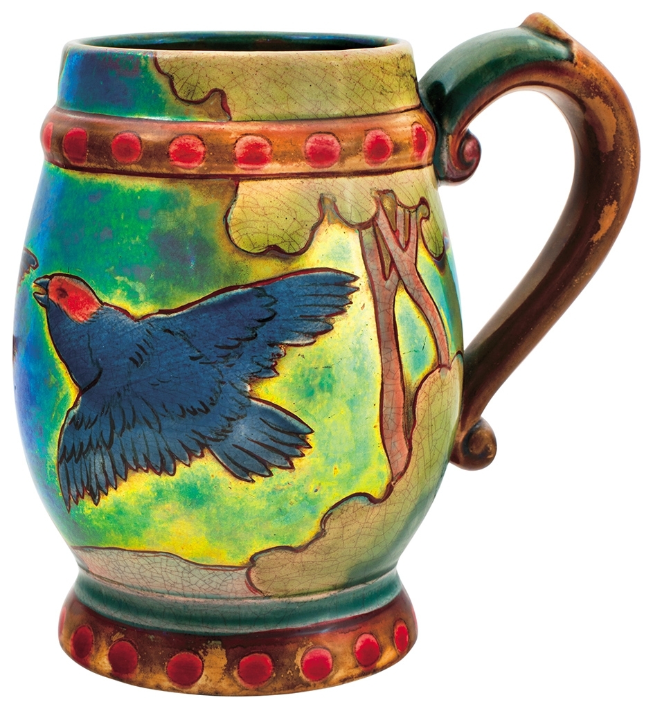 Zsolnay Beer-mug with Flying Brids, c. 1903
