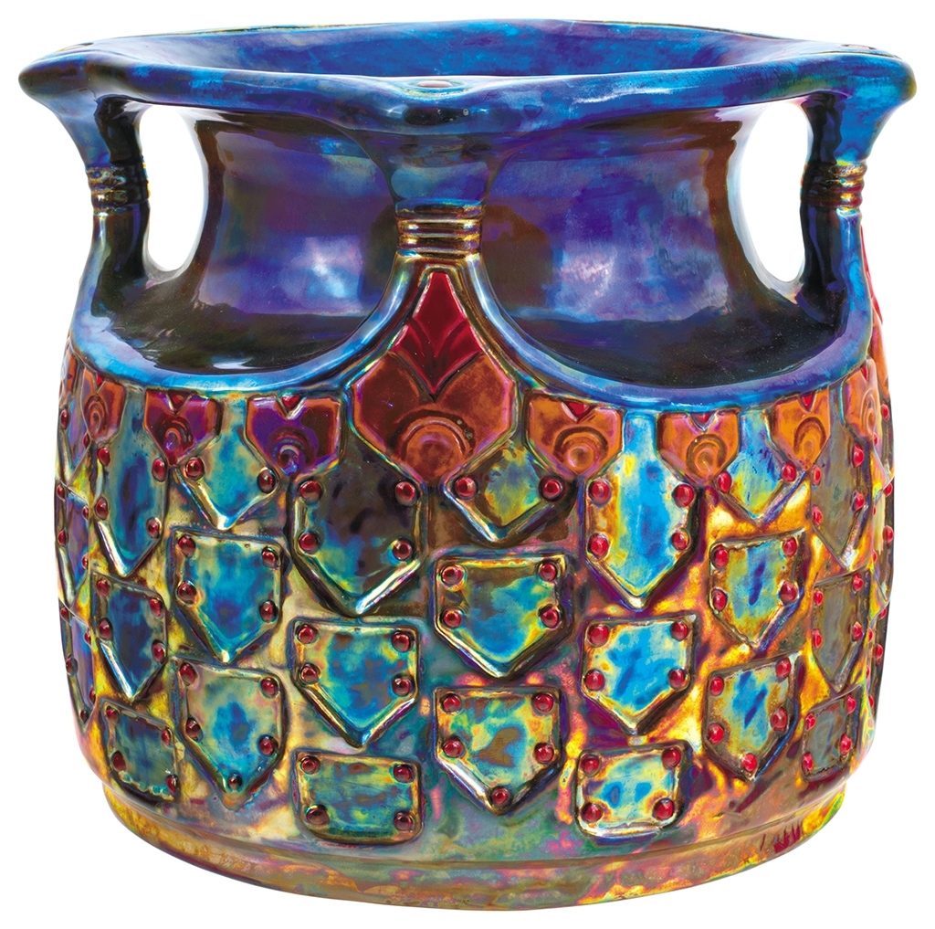 Zsolnay Geometric Vase, 1910 Design by: Mack, Lajos