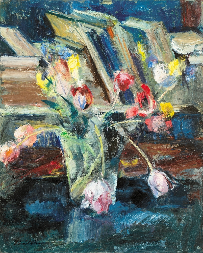 Paál Albert (1895-1968) Still life with Tulips
