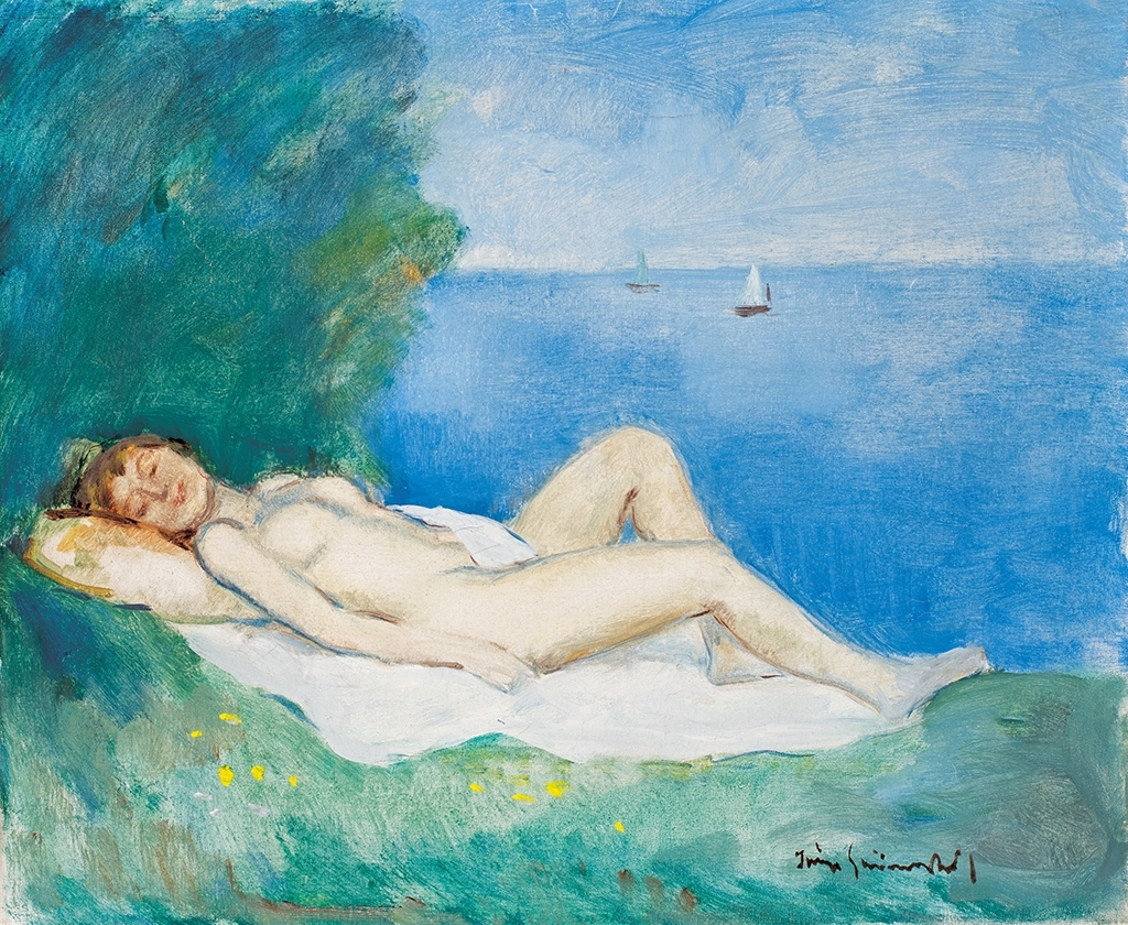 Iványi Grünwald Béla (1867-1940) Nude by the waterfont