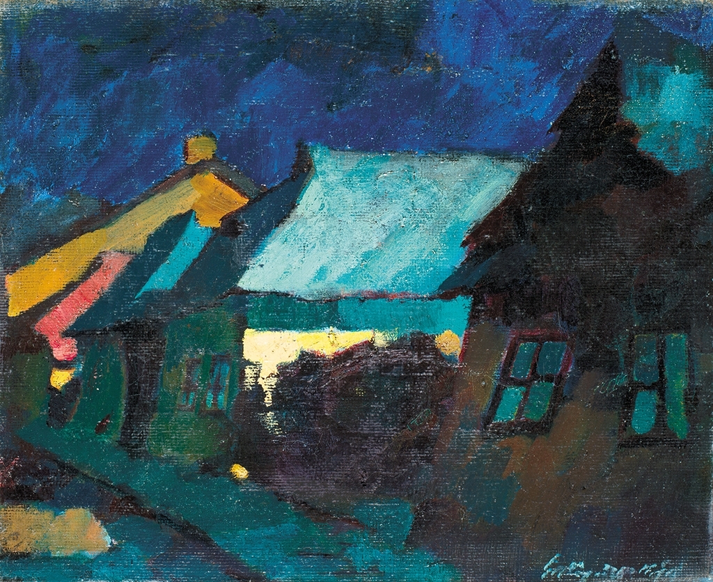 Nagy Oszkár (1883-1965) View of Baia Sprie