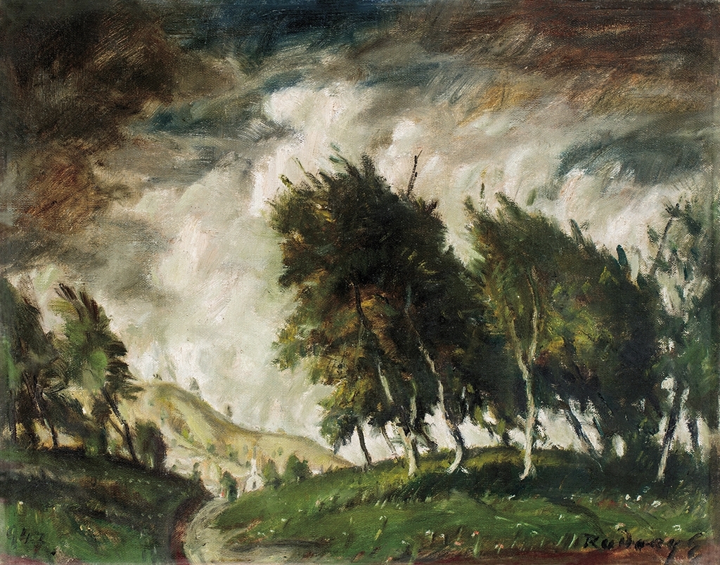 Rudnay Gyula (1878-1957) Szélfútta fák, 1947