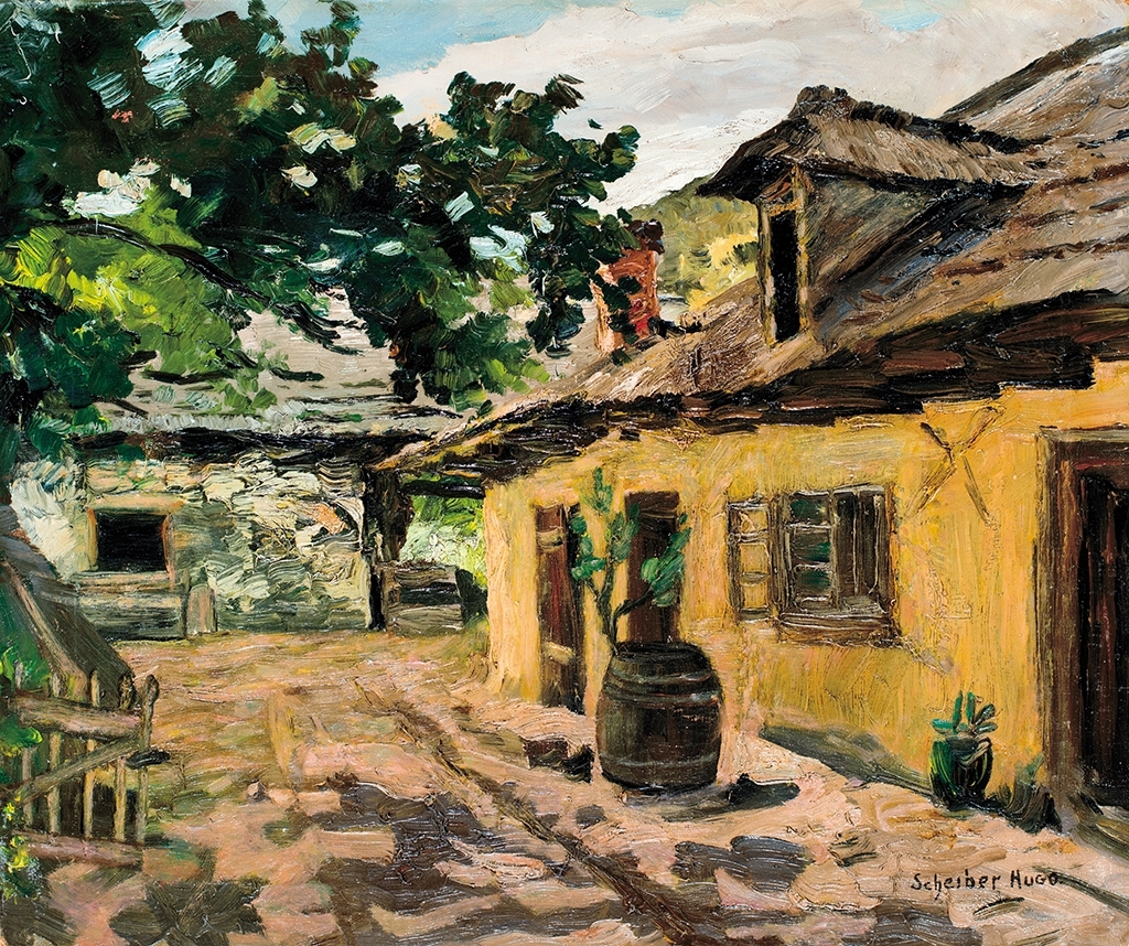 Scheiber Hugó (1873-1950) Backyard