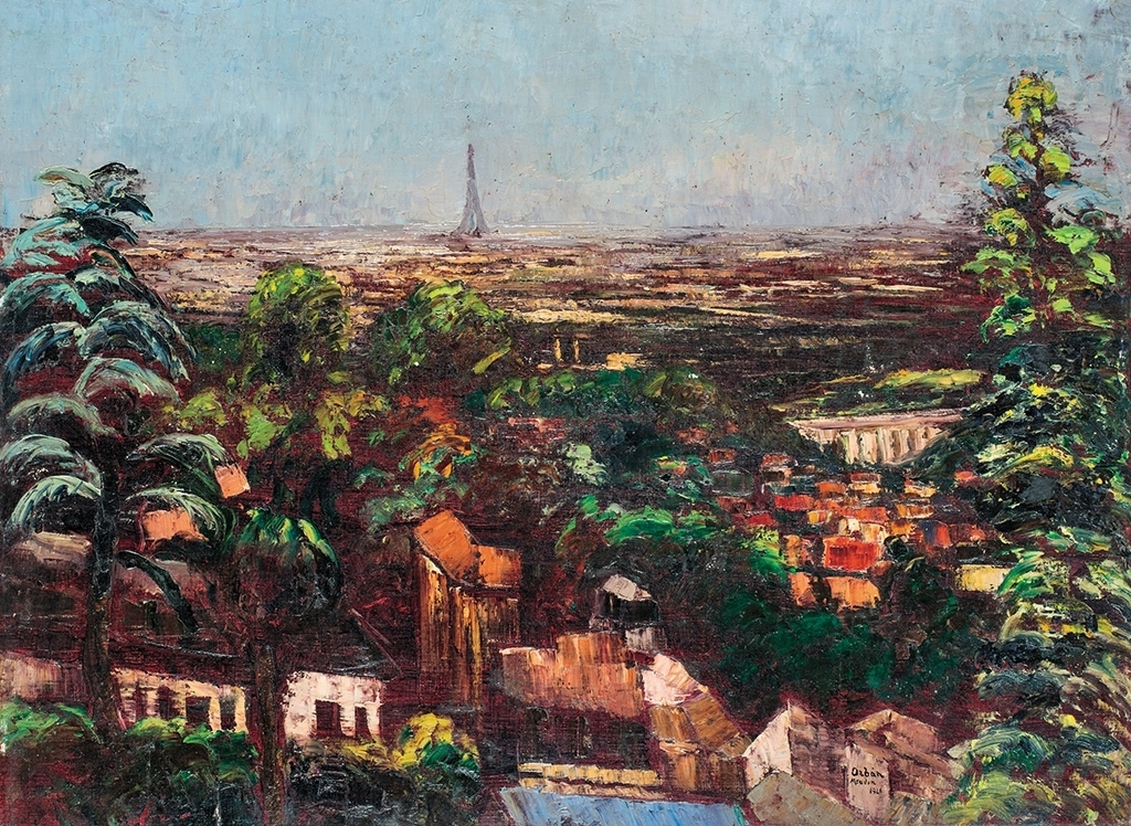 Orbán Dezső (1884-1987) Párizs látképe Meudon felől, 1926