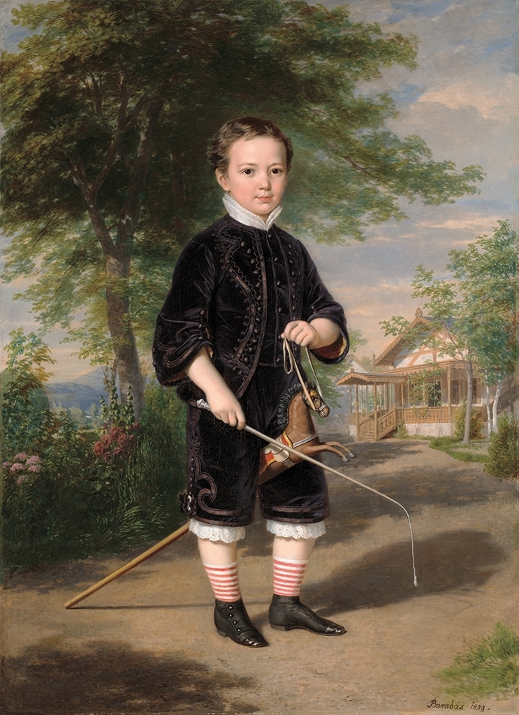Barabás Miklós (1810-1898) Boy with a horse, 1859