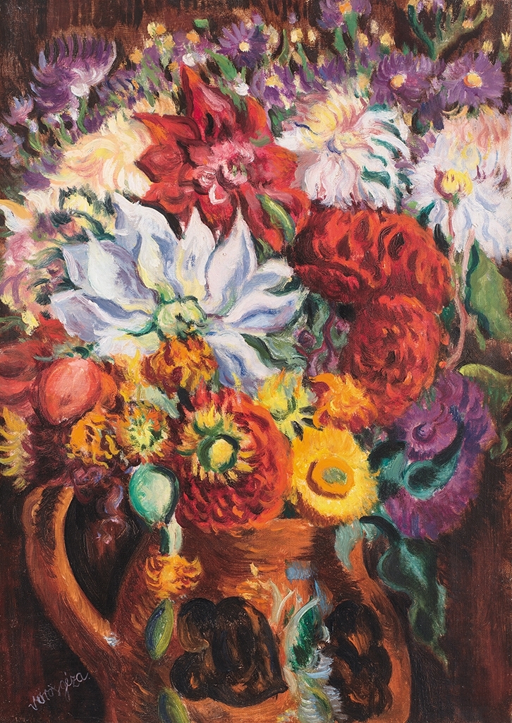 Vörös Géza (1897-1957) Still life with Flowers