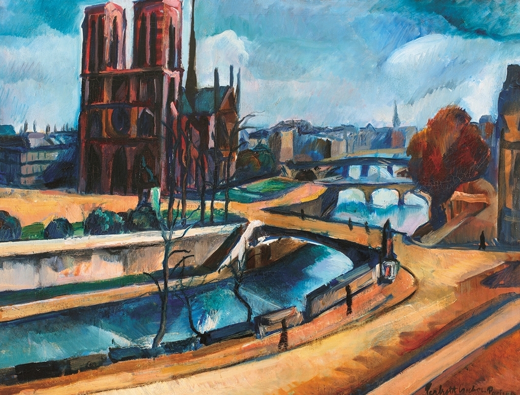 Perlrott-Csaba Vilmos (1880-1955) View of Notre Dame, 1927