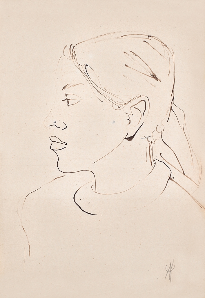 Ámos Imre (1907-1944) Female profile