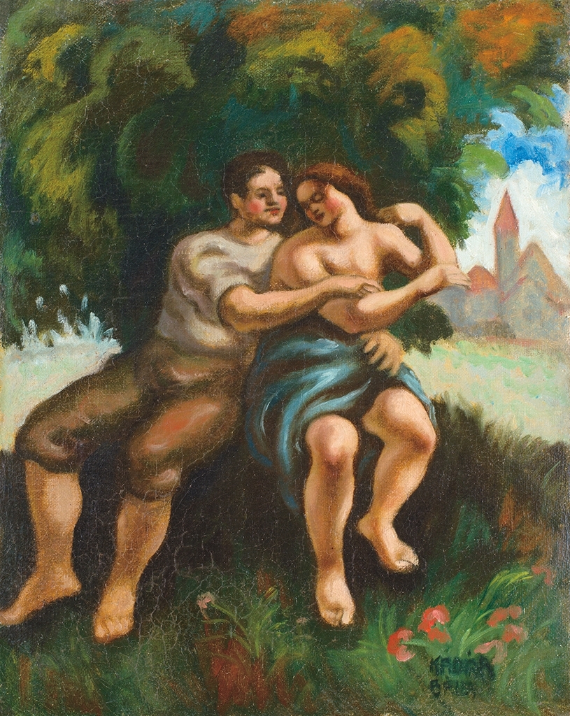 Kádár Béla (1877-1956) Lovers, c. 1905