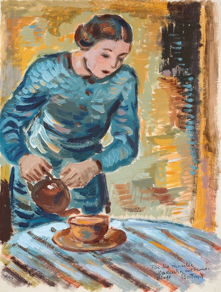 Bortnyik Sándor (1893-1976) Woman pouring Tea, 1940
