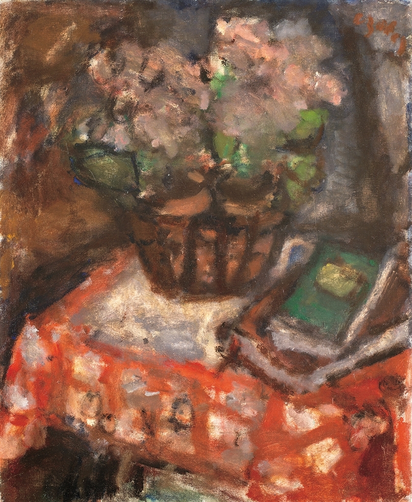 Czóbel Béla (1883-1976) Still life (Chrysanthemum), end of 1930s