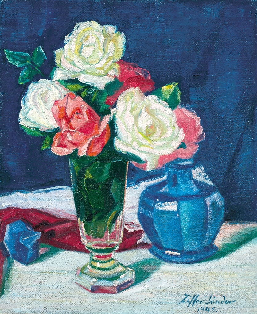 Ziffer Sándor (1880-1962) Still life with Roses, 1945