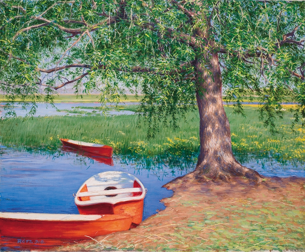 Rátz Péter (1879-1945) Spring (Idyl by the Lake), 1910
