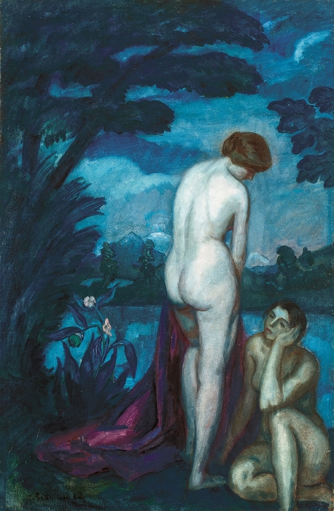 Iványi Grünwald Béla (1867-1940) Nudes by the shore (Bathing at Night), 1912-1916