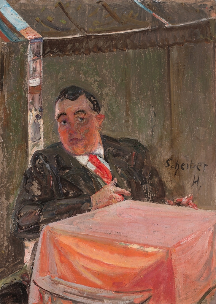 Scheiber Hugó (1873-1950) In a Restaurant