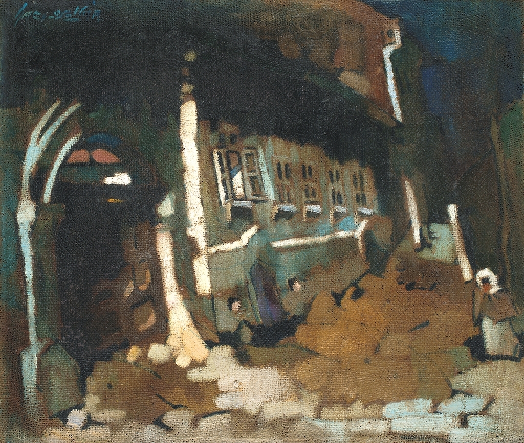 Nagy Oszkár (1883-1965) Felsőbányai utcarészlet