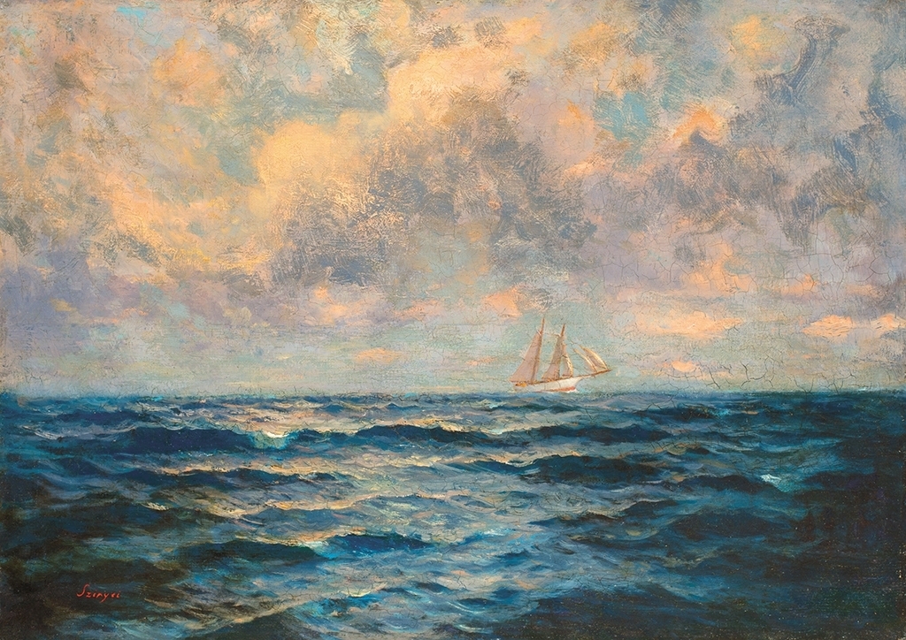 Szinyei Merse Pál (1845-1920) Palermo (Sailboat on the Sea), 1903