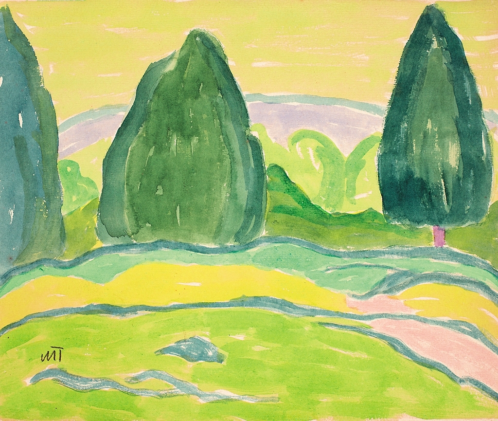 Mattis Teutsch János (1884-1960) Landscape with Trees, 1916
