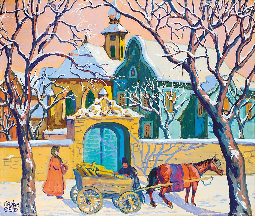 Kádár Béla (1877-1956) Winter street