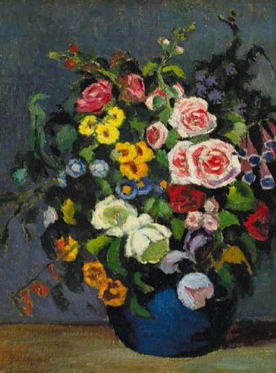 Balla Béla (1882-1965) Still life with flowers