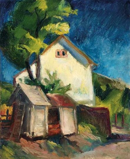 Szőnyi István (1894-1960) Napsütötte udvar, 1926