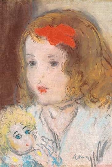 Rippl-Rónai József (1861-1927) Leányka babával, 1906