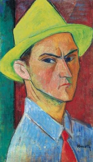 Kmetty János (1889-1975) Self-portrait in a hat