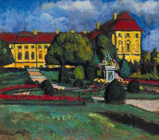 Tibor Ernő (1885-1945) The garden of the bishop palace in Nagyvárad