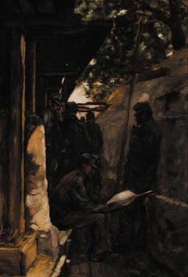 Nagy István (1873-1937) Resting soldiers, 1915