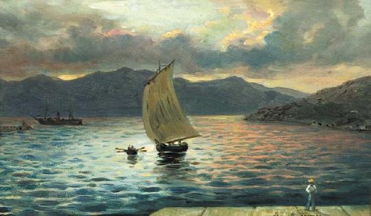 Than Mór (1828-1899) Fiume-i kikötő