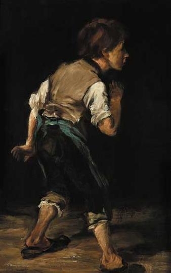 Munkácsy Mihály (1844-1900) Apprentice, Study for the 'Condemned cell', 1869