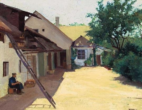 Herman Lipót (1884-1972) On the porch of a courtyard, 1907