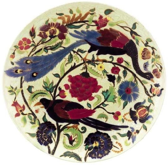 Zsolnay Ornamental plate, Zsolnay, around 1885