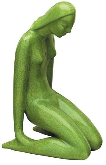 Gorka Géza (1894-1971) Female figure on her knees, pottery sculpture, Géza Gorka, 1932-1935