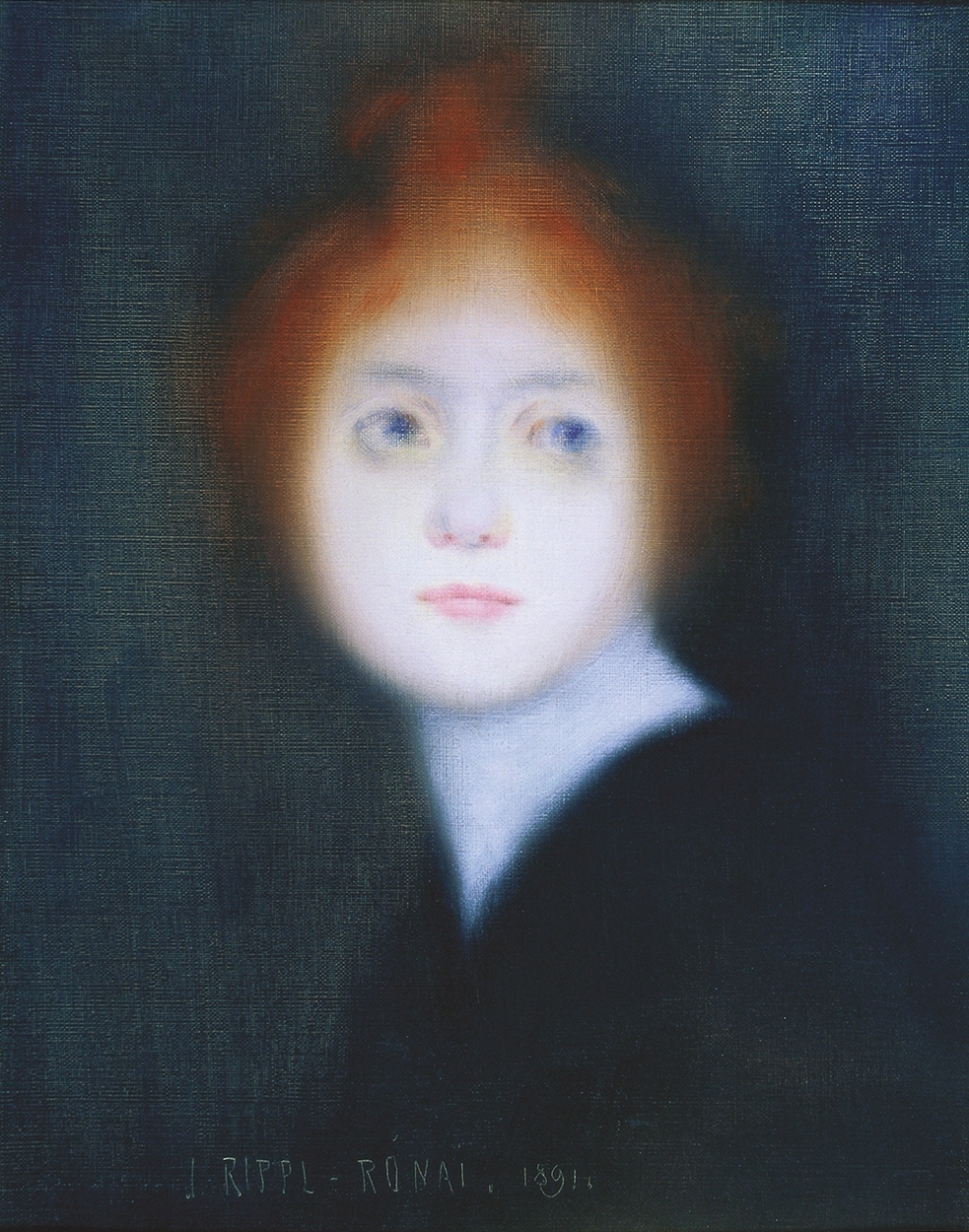 Rippl-Rónai József (1861-1927) Vöröskontyos női fej, 1891