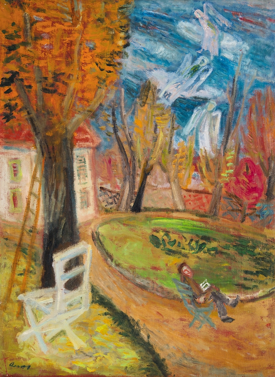 Ámos Imre (1907-1944) Álom a Luxembourg-kertben (Álom a Luxembour kertről), 1937