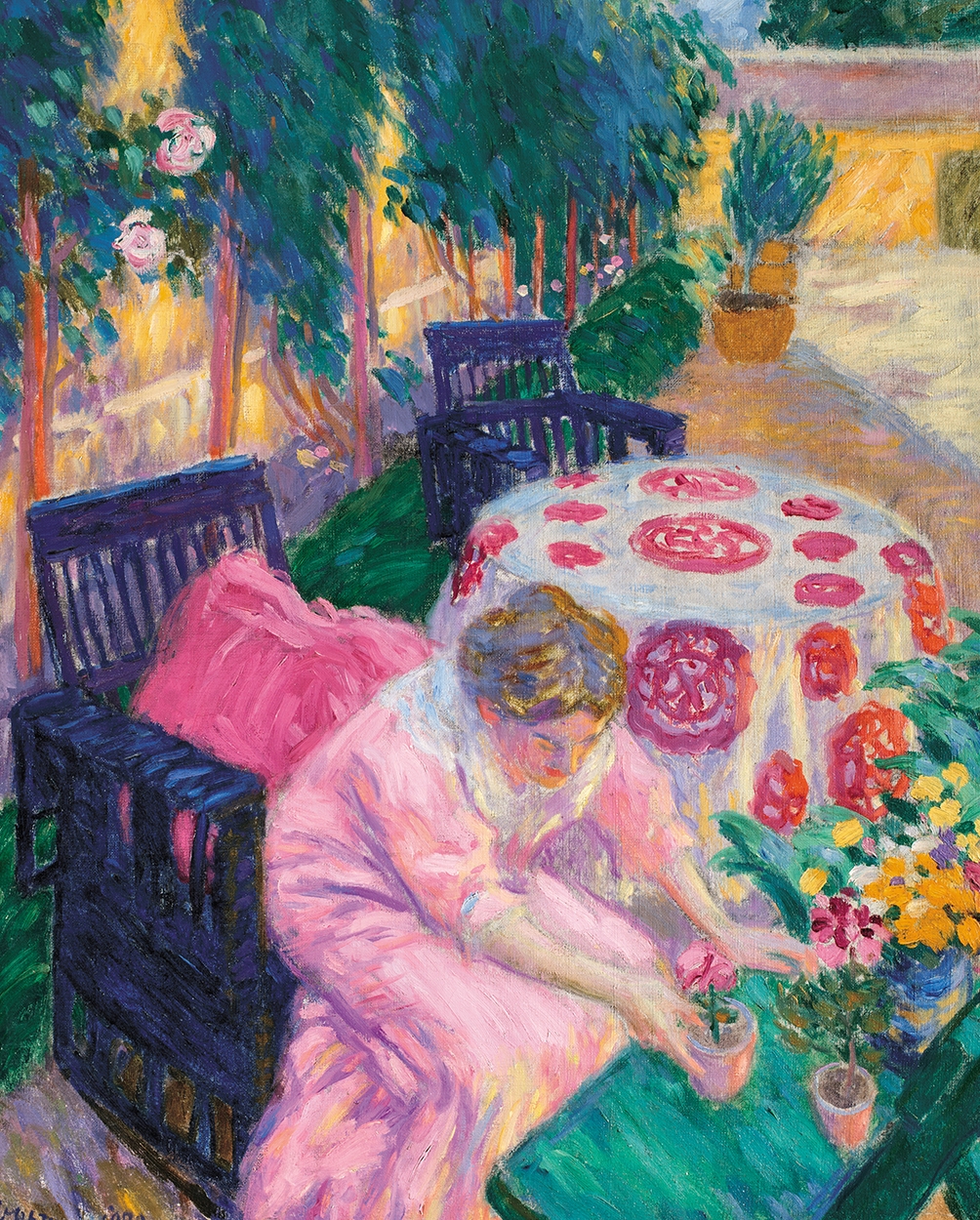 Vaszary János (1867-1939) At the Garden Table, 1909