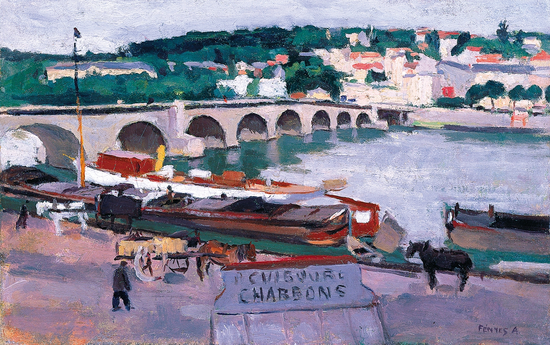 Fényes Adolf (1867-1945) The Saint-Cloud Bridge over the Seine, around 1910