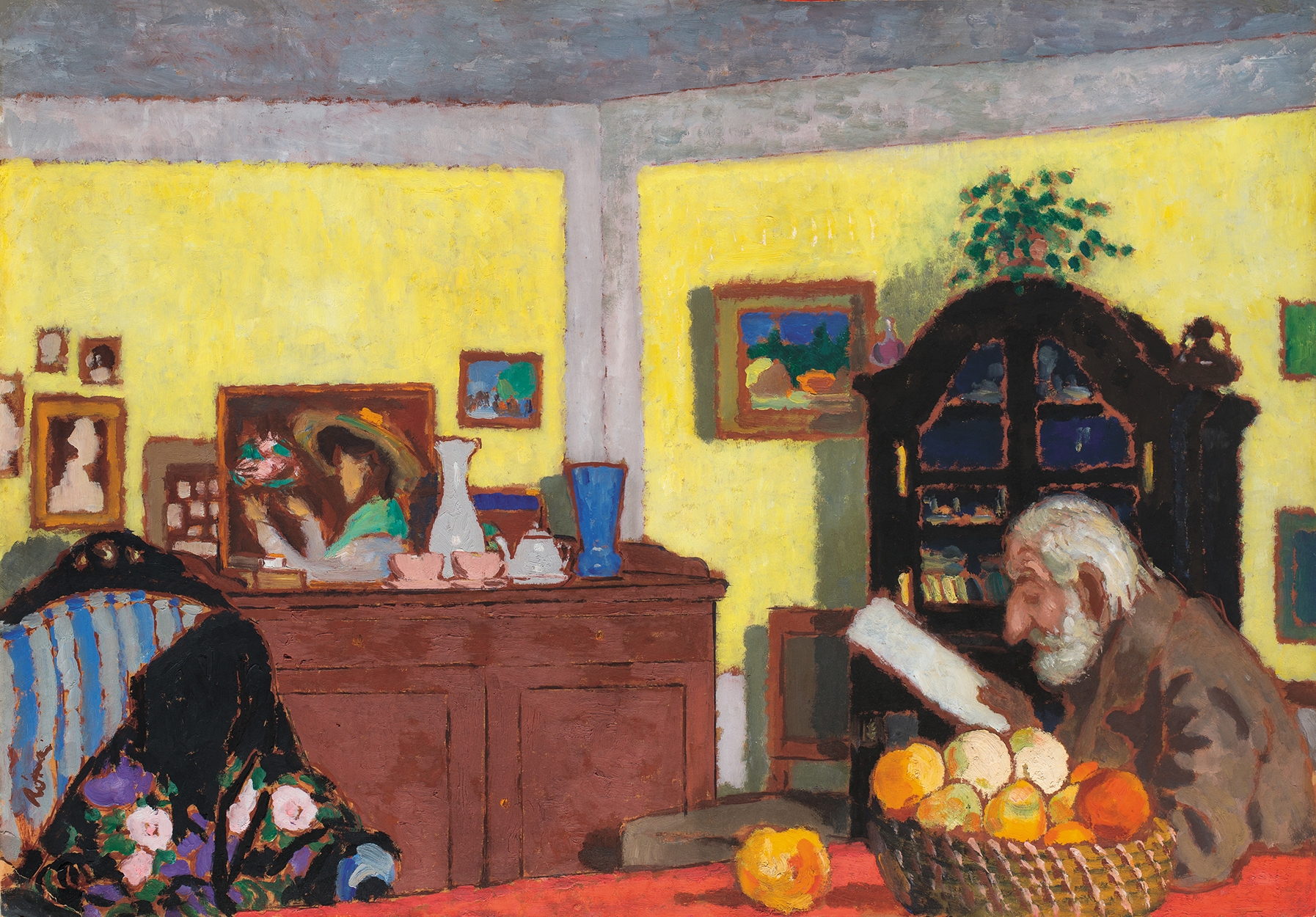 Rippl-Rónai József (1861-1927) Uncle Piacsek in front of the Black Sideboard, 1907